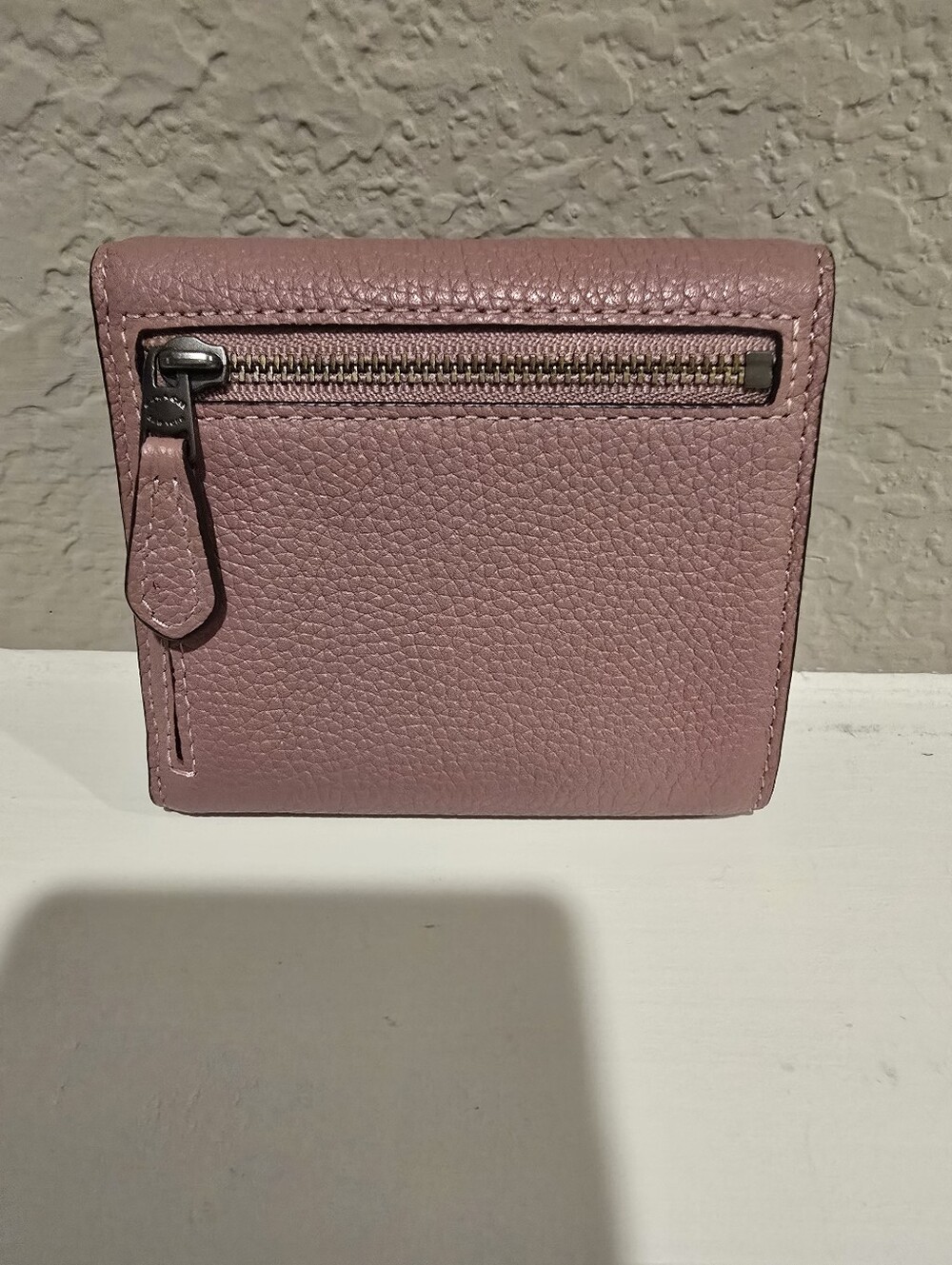 Coach Pink Heart Appliqué Compact Wallet - Picture 2 of 4